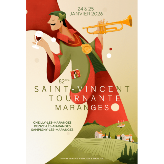 Affiche de la Saint Vincent Tournante 2026 à Maranges