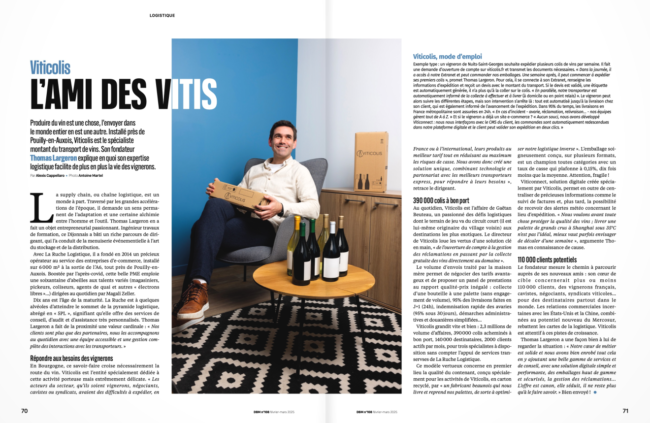 Article dans Dijon Beaune Magazine de Thomas Largeron sur Viticolis