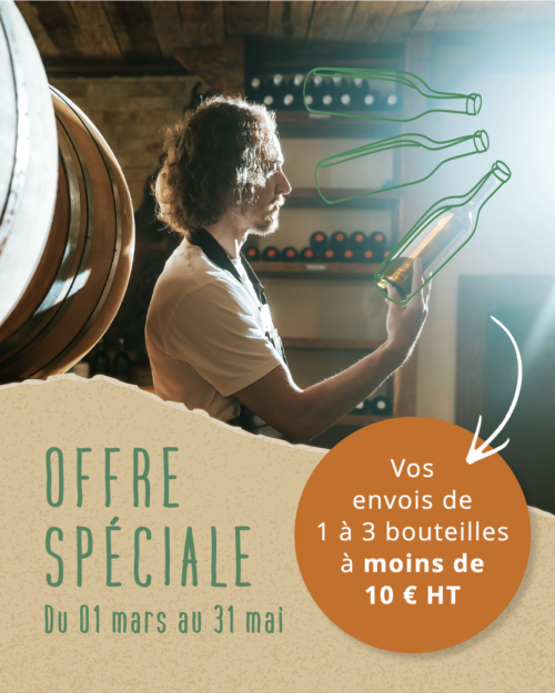 Opération Viticolis le transport de 1 à 3 bouteilles de vins et champagnes à moins de 10€